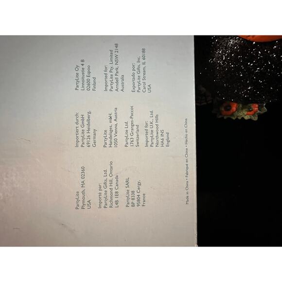 PartyLite Pumpkin Witch House Tealight Holder Halloween Decor Votive Glitter - Picture 8 of 10